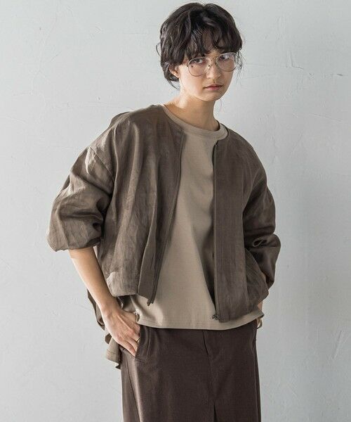 MAYSON GREY / メイソングレイ テーラードジャケット | リネンシアータックブルゾン≪手洗い可能≫ | 詳細30