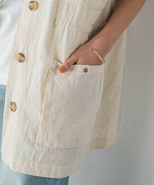 MAYSON GREY / メイソングレイ ダウンジャケット・ベスト | コットンリネンワークジレ≪手洗い可能≫ | 詳細9