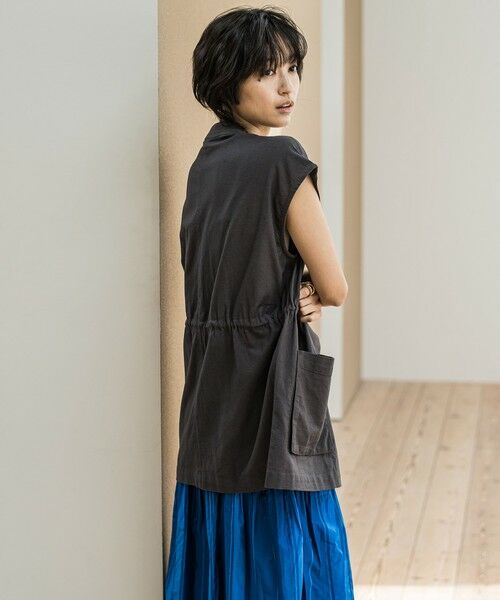 MAYSON GREY / メイソングレイ ダウンジャケット・ベスト | コットンリネンワークジレ≪手洗い可能≫ | 詳細13