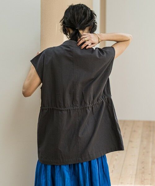 MAYSON GREY / メイソングレイ ダウンジャケット・ベスト | コットンリネンワークジレ≪手洗い可能≫ | 詳細14