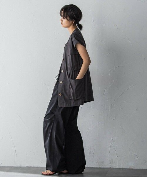 MAYSON GREY / メイソングレイ ダウンジャケット・ベスト | コットンリネンワークジレ≪手洗い可能≫ | 詳細20