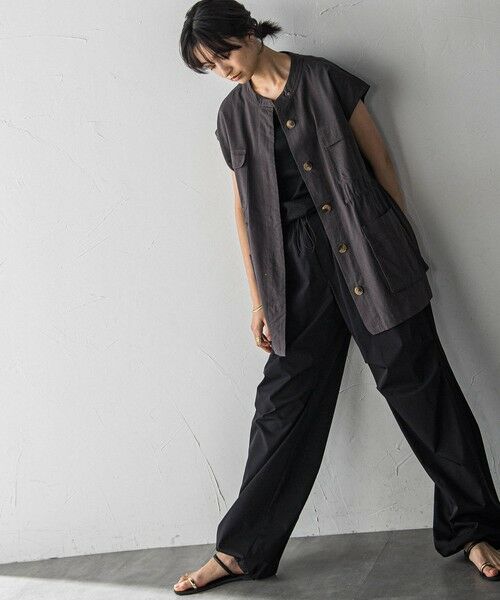 MAYSON GREY / メイソングレイ ダウンジャケット・ベスト | コットンリネンワークジレ≪手洗い可能≫ | 詳細21