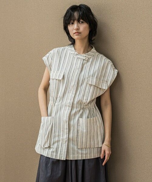 MAYSON GREY / メイソングレイ ダウンジャケット・ベスト | コットンリネンワークジレ≪手洗い可能≫ | 詳細24