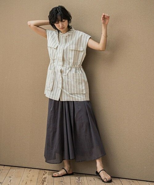 MAYSON GREY / メイソングレイ ダウンジャケット・ベスト | コットンリネンワークジレ≪手洗い可能≫ | 詳細27