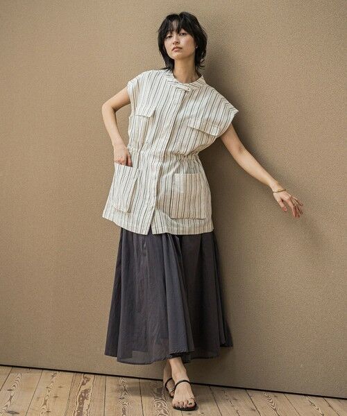 MAYSON GREY / メイソングレイ ダウンジャケット・ベスト | コットンリネンワークジレ≪手洗い可能≫ | 詳細28