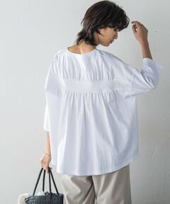 tシャツ 「WEB限定」刺繍レーススリーブプルオーバー「洗濯機で洗える」 レディース メイソングレイ MAYSON GREY 【WEB限定】刺繍レーススリーブプル