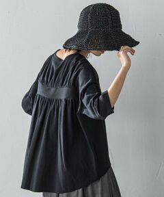 MAYSON GREY / メイソングレイ カットソー | オーガニックコットンバッグギャザーテーププルオーバー≪洗濯機で洗える≫