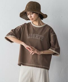MAYSON GREY / メイソングレイ カットソー | バイカラーパイピングロゴTシャツ≪手洗い可能≫