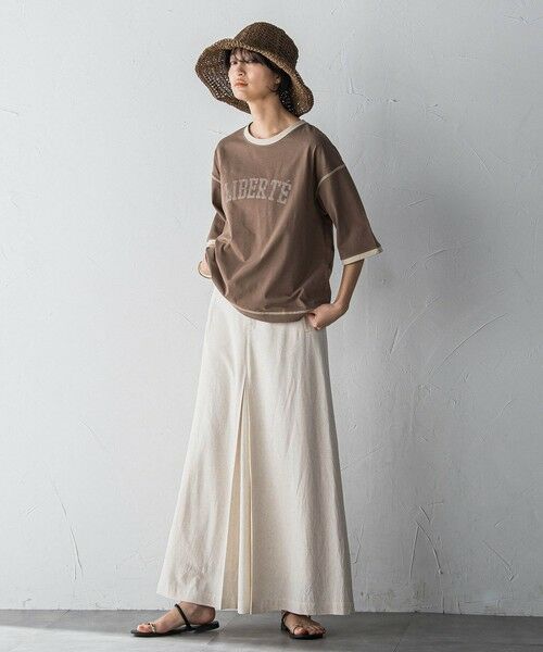 MAYSON GREY / メイソングレイ カットソー | バイカラーパイピングロゴTシャツ≪手洗い可能≫ | 詳細5