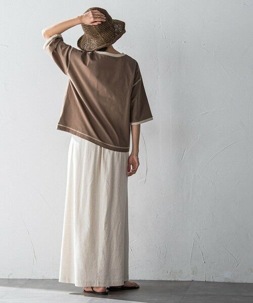 MAYSON GREY / メイソングレイ カットソー | バイカラーパイピングロゴTシャツ≪手洗い可能≫ | 詳細6