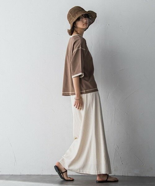 MAYSON GREY / メイソングレイ カットソー | バイカラーパイピングロゴTシャツ≪手洗い可能≫ | 詳細7