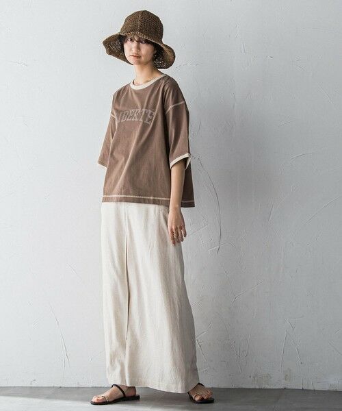 MAYSON GREY / メイソングレイ カットソー | バイカラーパイピングロゴTシャツ≪手洗い可能≫ | 詳細8