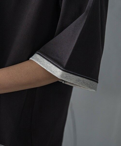 MAYSON GREY / メイソングレイ カットソー | バイカラーパイピングロゴTシャツ≪手洗い可能≫ | 詳細23