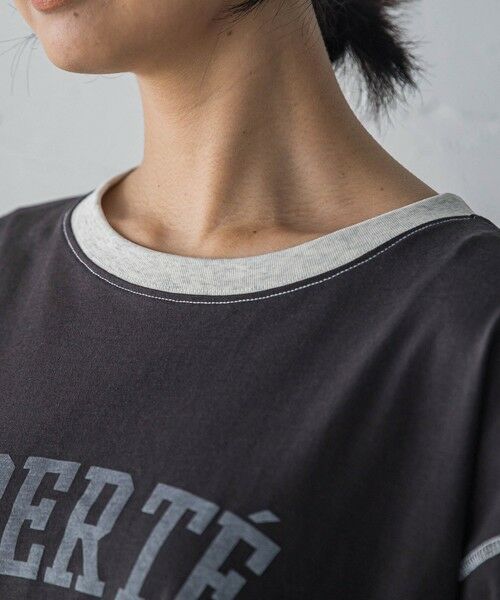MAYSON GREY / メイソングレイ カットソー | バイカラーパイピングロゴTシャツ≪手洗い可能≫ | 詳細24