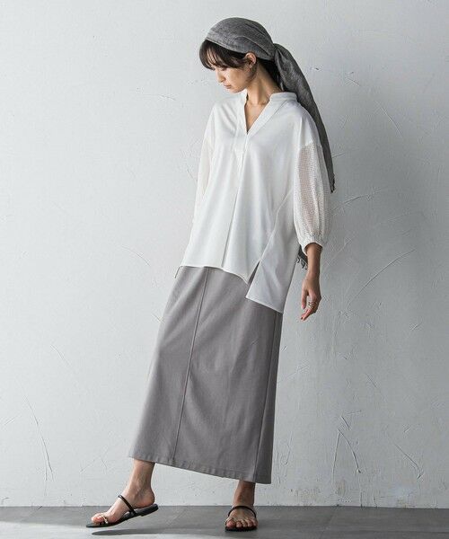 MAYSON GREY / メイソングレイ カットソー | メッシュスリーブスキッパープルオーバー≪手洗い可能≫ | 詳細5