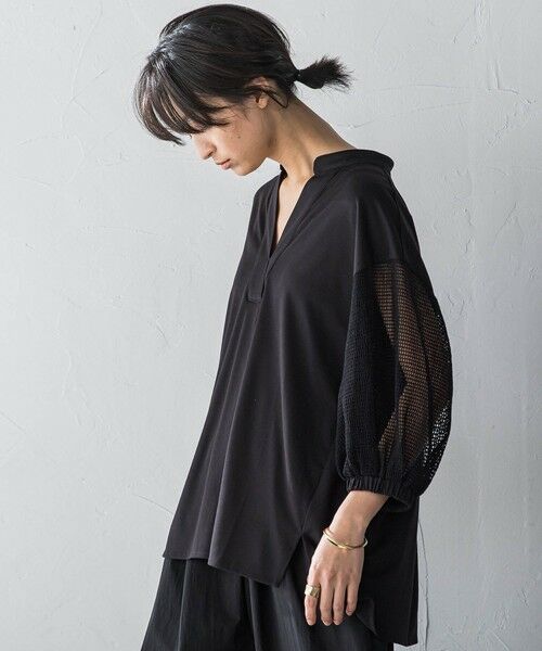 MAYSON GREY / メイソングレイ カットソー | メッシュスリーブスキッパープルオーバー≪手洗い可能≫ | 詳細11