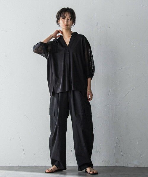 MAYSON GREY / メイソングレイ カットソー | メッシュスリーブスキッパープルオーバー≪手洗い可能≫ | 詳細14