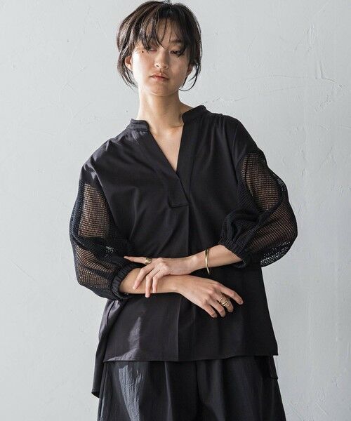 MAYSON GREY / メイソングレイ カットソー | メッシュスリーブスキッパープルオーバー≪手洗い可能≫ | 詳細9