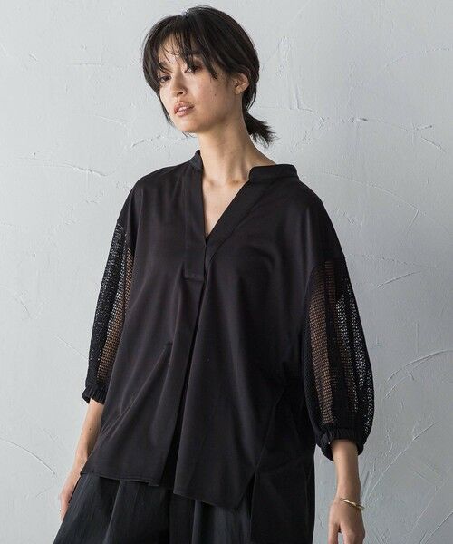 MAYSON GREY / メイソングレイ カットソー | メッシュスリーブスキッパープルオーバー≪手洗い可能≫ | 詳細10