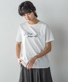 MAYSON GREY / メイソングレイ カットソー | ハンドメッセージ刺繍ロゴTシャツ≪洗濯機で洗える≫