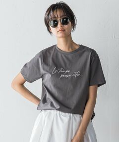MAYSON GREY / メイソングレイ カットソー | ハンドメッセージ刺繍ロゴTシャツ≪洗濯機で洗える≫