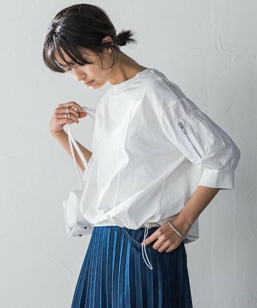 MAYSON GREY / メイソングレイ カットソー | 【WEB限定】ワークポケット付きドッキングプルオーバー≪洗濯機で洗える≫ | 詳細1