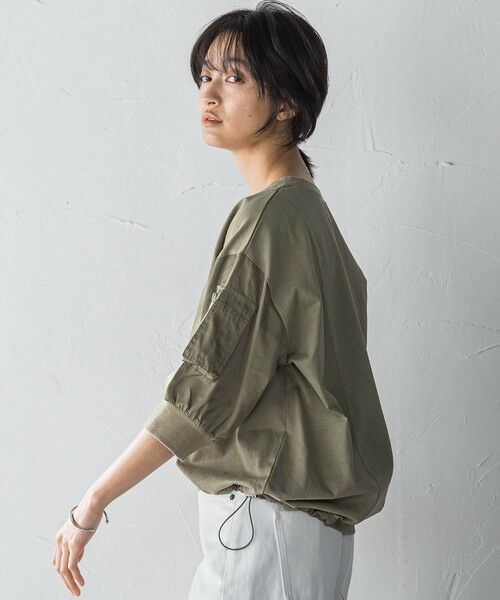 MAYSON GREY / メイソングレイ カットソー | 【WEB限定】ワークポケット付きドッキングプルオーバー≪洗濯機で洗える≫ | 詳細16