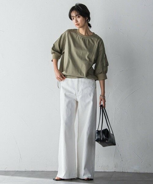 MAYSON GREY / メイソングレイ カットソー | 【WEB限定】ワークポケット付きドッキングプルオーバー≪洗濯機で洗える≫ | 詳細18