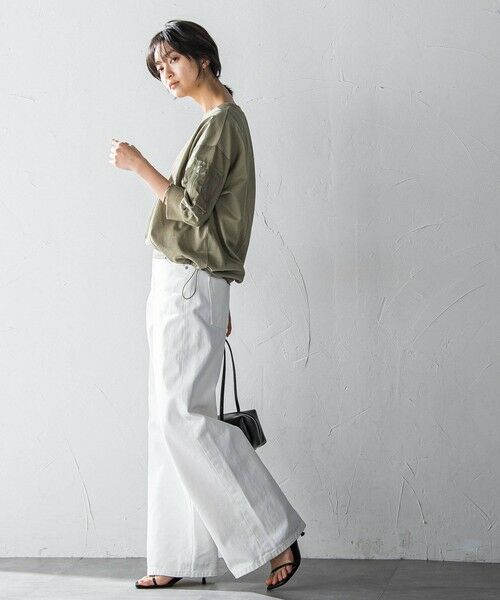 MAYSON GREY / メイソングレイ カットソー | 【WEB限定】ワークポケット付きドッキングプルオーバー≪洗濯機で洗える≫ | 詳細19