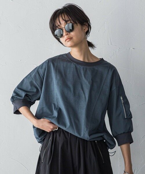 MAYSON GREY / メイソングレイ カットソー | 【WEB限定】ワークポケット付きドッキングプルオーバー≪洗濯機で洗える≫ | 詳細25