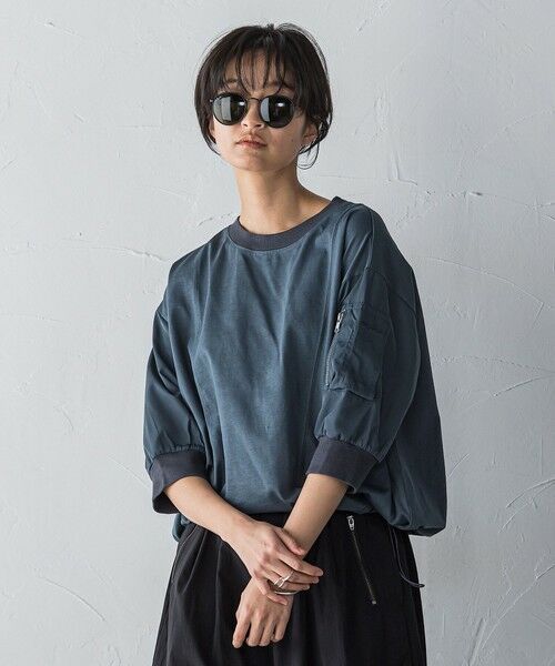 MAYSON GREY / メイソングレイ カットソー | 【WEB限定】ワークポケット付きドッキングプルオーバー≪洗濯機で洗える≫ | 詳細26