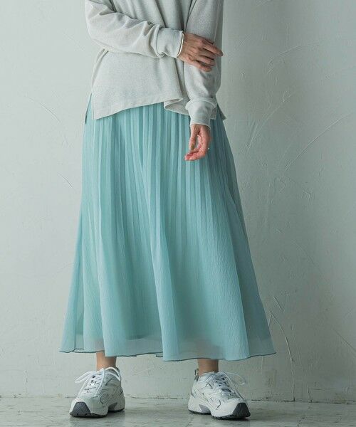 MAYSON GREY/メイソングレイ 消しプリーツスカート≪手洗い可能≫ グリーン M MAYSON GREY/メイソングレイ 消しプリーツスカート≪手洗い可能≫ グリーン M
