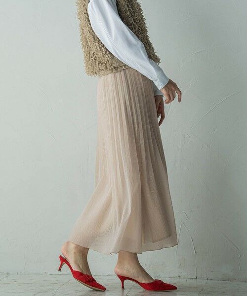 MAYSON GREY/メイソングレイ 消しプリーツスカート≪手洗い可能≫ ベージュ M MAYSON GREY/メイソングレイ 消しプリーツスカート≪手洗い可能≫ ベージュ M