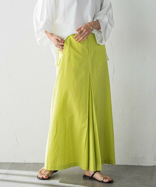 MAYSON GREY / メイソングレイ ミニ・ひざ丈スカート | ボックスタックロングスカート≪手洗い可能≫ | 詳細1