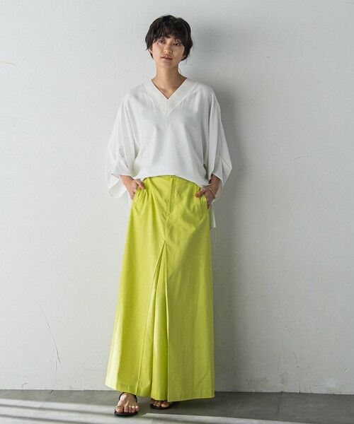 MAYSON GREY / メイソングレイ ミニ・ひざ丈スカート | ボックスタックロングスカート≪手洗い可能≫ | 詳細3