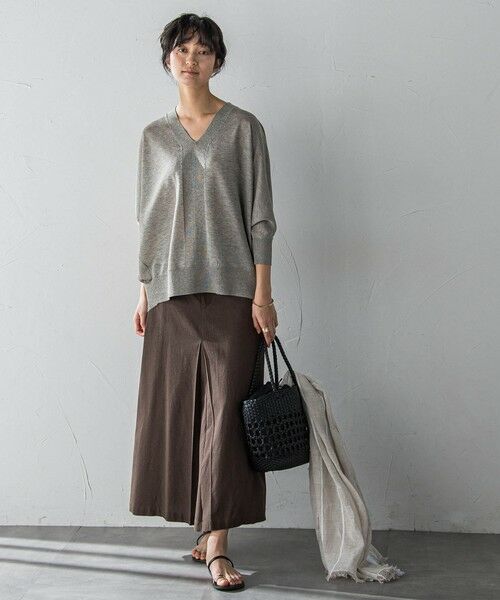 MAYSON GREY / メイソングレイ ミニ・ひざ丈スカート | ボックスタックロングスカート≪手洗い可能≫ | 詳細11