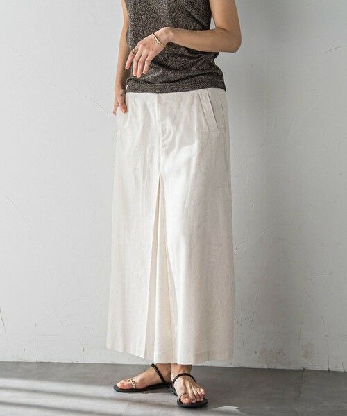 MAYSON GREY/メイソングレイ ボックスタックロングスカート≪手洗い可能≫ ベージュ M MAYSON GREY/メイソングレイ ボックスタックロングスカート≪手洗い可能≫ ベージュ M