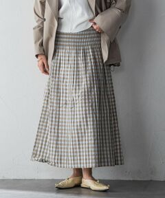 MAYSON GREY / メイソングレイ ミニ・ひざ丈スカート | ギンガムチェック×ストライプリバーシブルスカート≪洗濯機で洗える≫