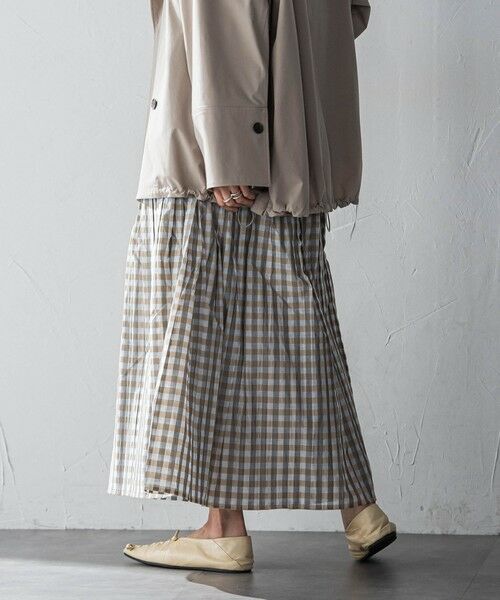 MAYSON GREY / メイソングレイ ミニ・ひざ丈スカート | ギンガムチェック×ストライプリバーシブルスカート≪洗濯機で洗える≫ | 詳細22