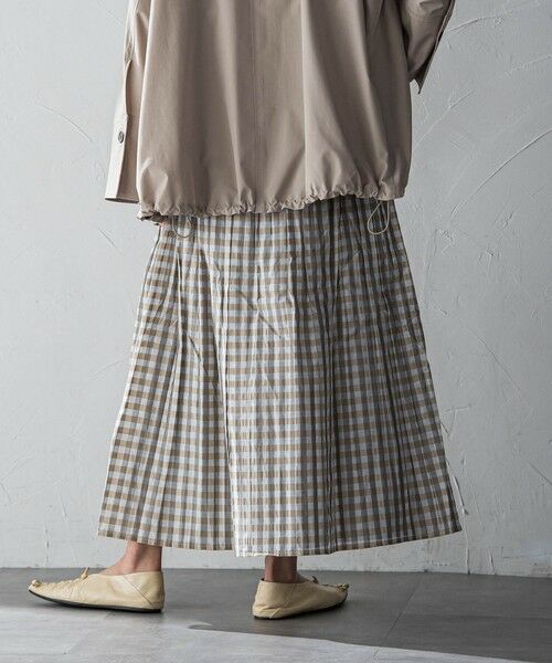 MAYSON GREY / メイソングレイ ミニ・ひざ丈スカート | ギンガムチェック×ストライプリバーシブルスカート≪洗濯機で洗える≫ | 詳細23