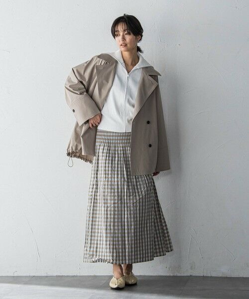 MAYSON GREY / メイソングレイ ミニ・ひざ丈スカート | ギンガムチェック×ストライプリバーシブルスカート≪洗濯機で洗える≫ | 詳細24