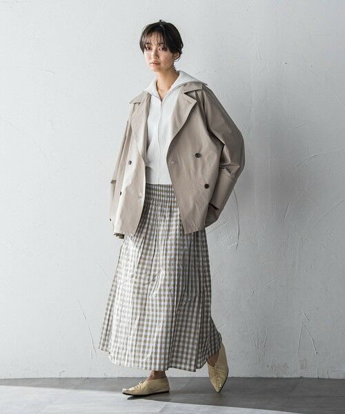 MAYSON GREY / メイソングレイ ミニ・ひざ丈スカート | ギンガムチェック×ストライプリバーシブルスカート≪洗濯機で洗える≫ | 詳細25