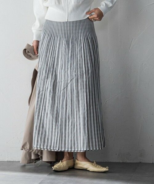 MAYSON GREY / メイソングレイ ミニ・ひざ丈スカート | ギンガムチェック×ストライプリバーシブルスカート≪洗濯機で洗える≫ | 詳細28