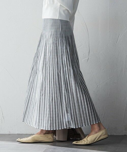 MAYSON GREY / メイソングレイ ミニ・ひざ丈スカート | ギンガムチェック×ストライプリバーシブルスカート≪洗濯機で洗える≫ | 詳細29