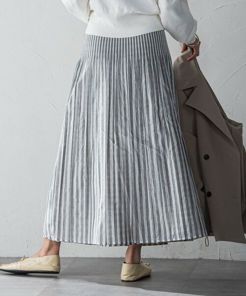 MAYSON GREY / メイソングレイ ミニ・ひざ丈スカート | ギンガムチェック×ストライプリバーシブルスカート≪洗濯機で洗える≫ | 詳細30