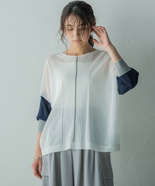 MAYSON GREY / メイソングレイ ニット・セーター | バイカラースリーブニットプルオーバー≪手洗い可能≫ | 詳細3