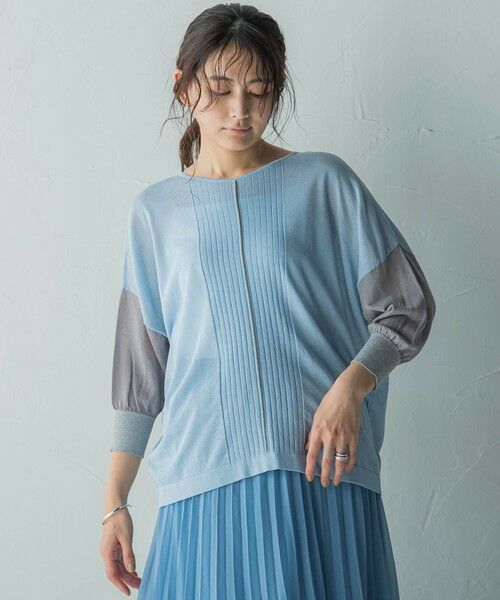 MAYSON GREY / メイソングレイ ニット・セーター | バイカラースリーブニットプルオーバー≪手洗い可能≫ | 詳細10