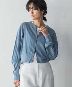 MAYSON GREY / メイソングレイ カーディガン・ボレロ | プリーツジップカーディガン