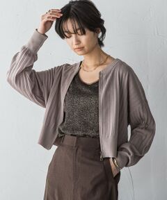 MAYSON GREY / メイソングレイ カーディガン・ボレロ | プリーツジップカーディガン
