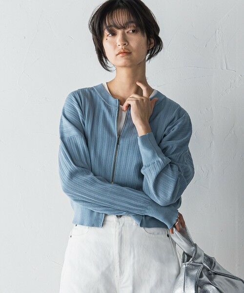 MAYSON GREY / メイソングレイ カーディガン・ボレロ | プリーツジップカーディガン | 詳細8